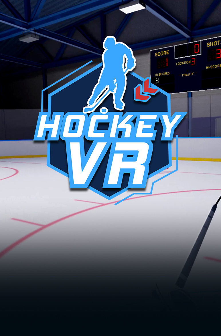 Hockey VR — physics-based virtual reality hockey simulation for Meta Quest by Melcher Studios